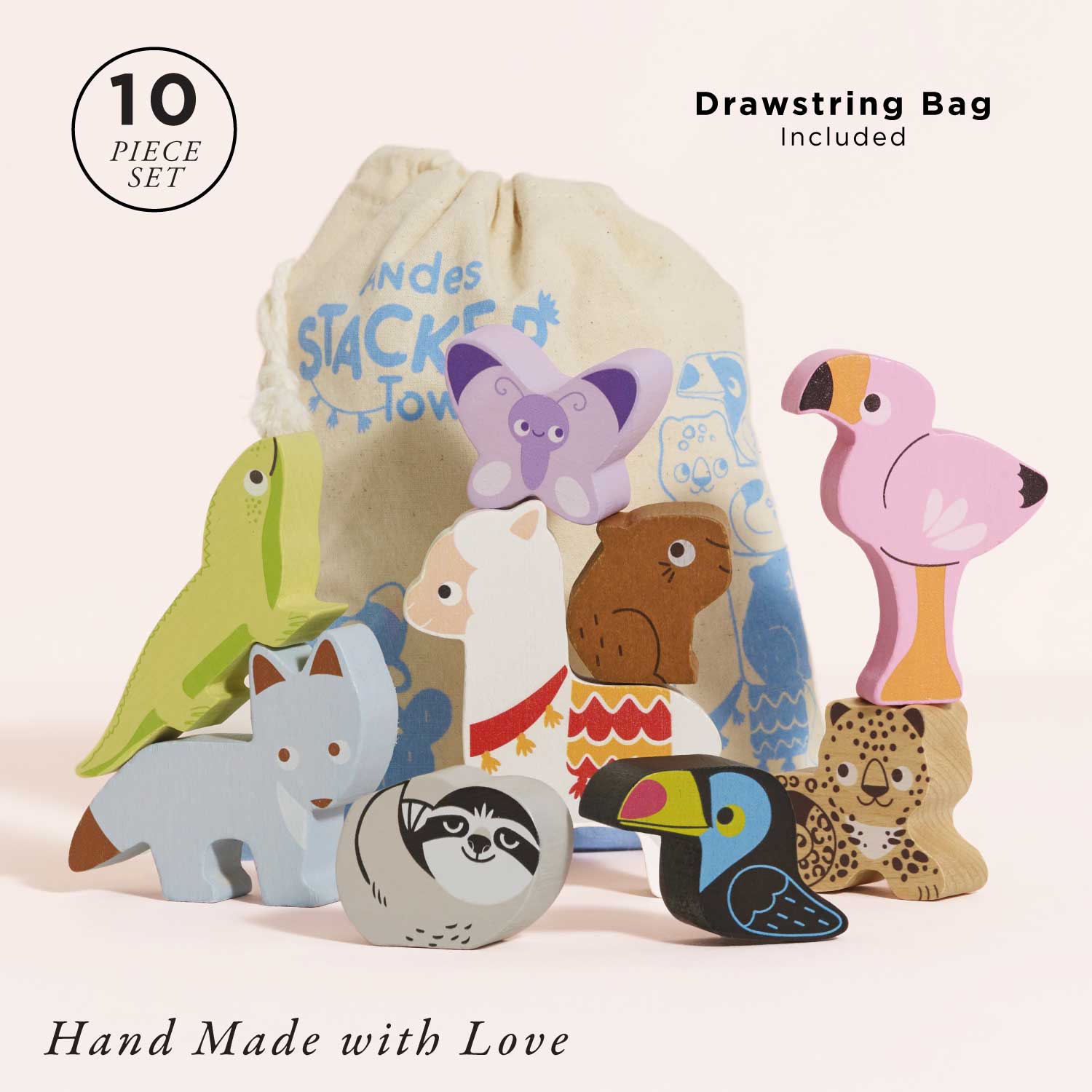 Andes Stacking Animals & Bag - Toby Tiger UK