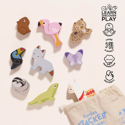 Andes Stacking Animals & Bag - Toby Tiger UK