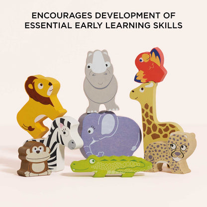 African Safari Stacking Animals & Bag - Toby Tiger UK
