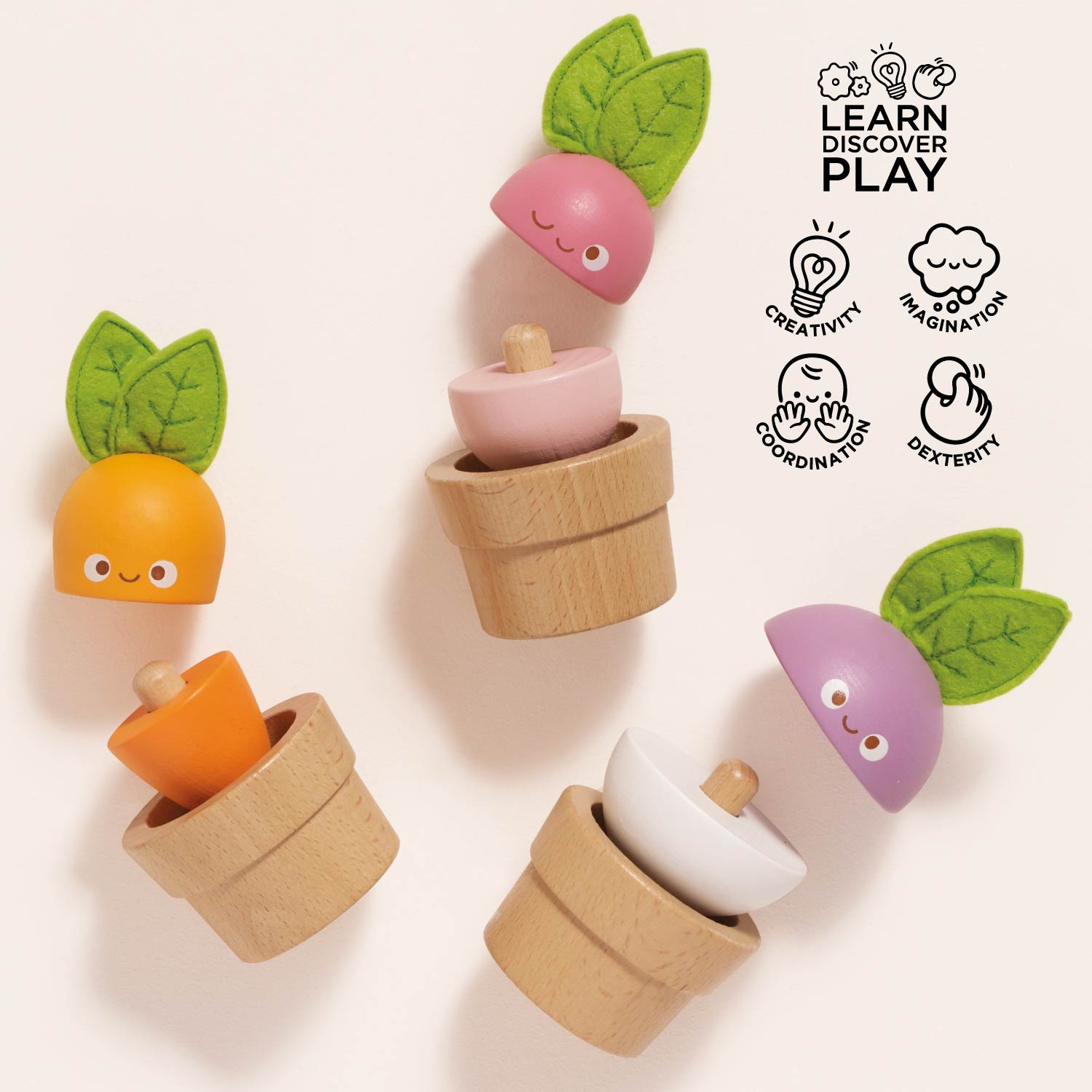 Stacking Wooden Veggies - Toby Tiger UK