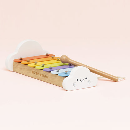 Rainbow Wooden Xylophone - Toby Tiger UK