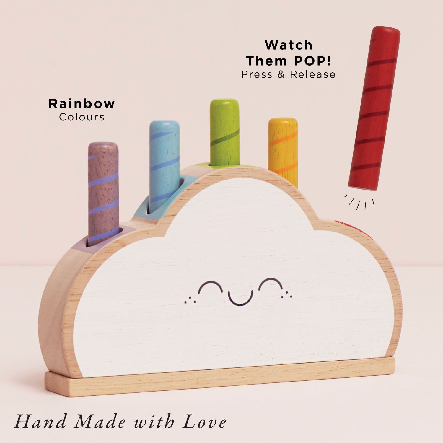 Rainbow Cloud Pop-up Toy - Toby Tiger UK