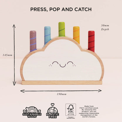 Rainbow Cloud Pop-up Toy - Toby Tiger UK