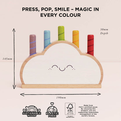 Rainbow Cloud Pop-up Toy - Toby Tiger UK