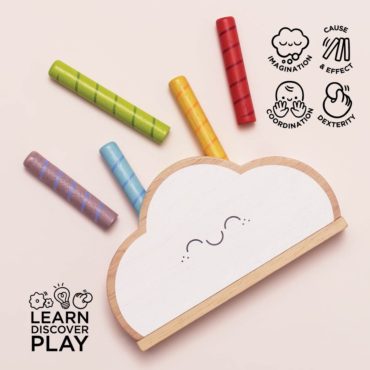 Rainbow Cloud Pop-up Toy - Toby Tiger UK