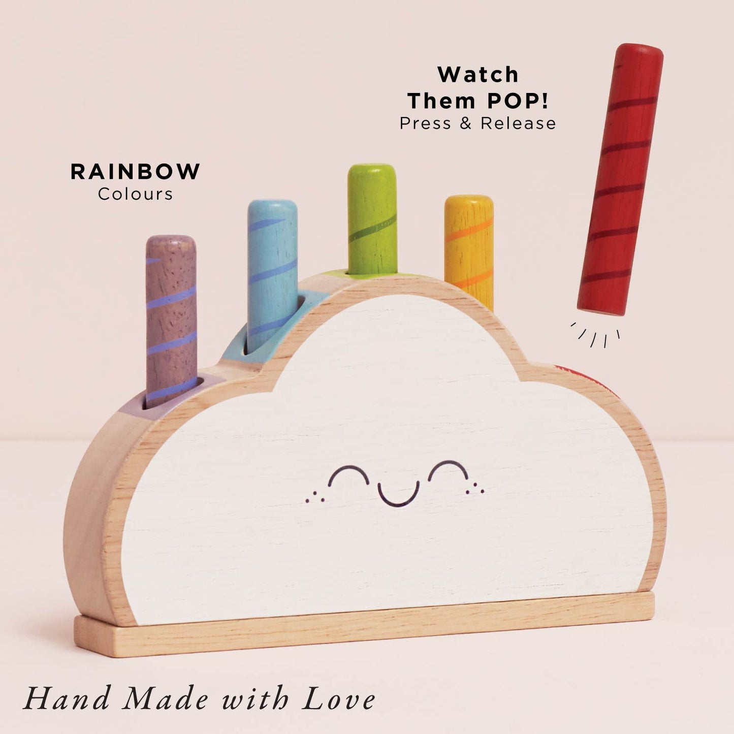 Rainbow Cloud Pop-up Toy - Toby Tiger UK