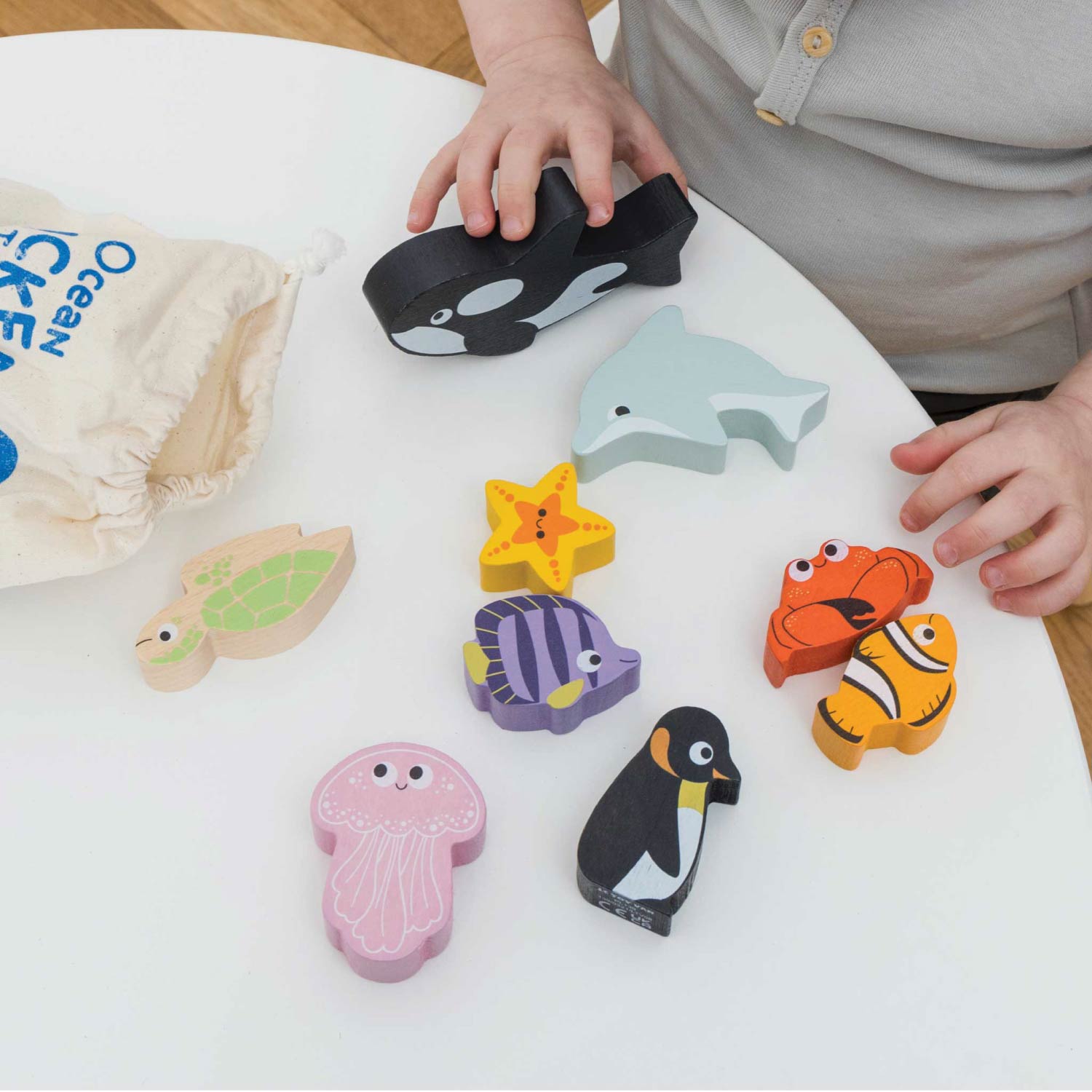 Ocean Life Stacking Animals & Bag - Toby Tiger UK