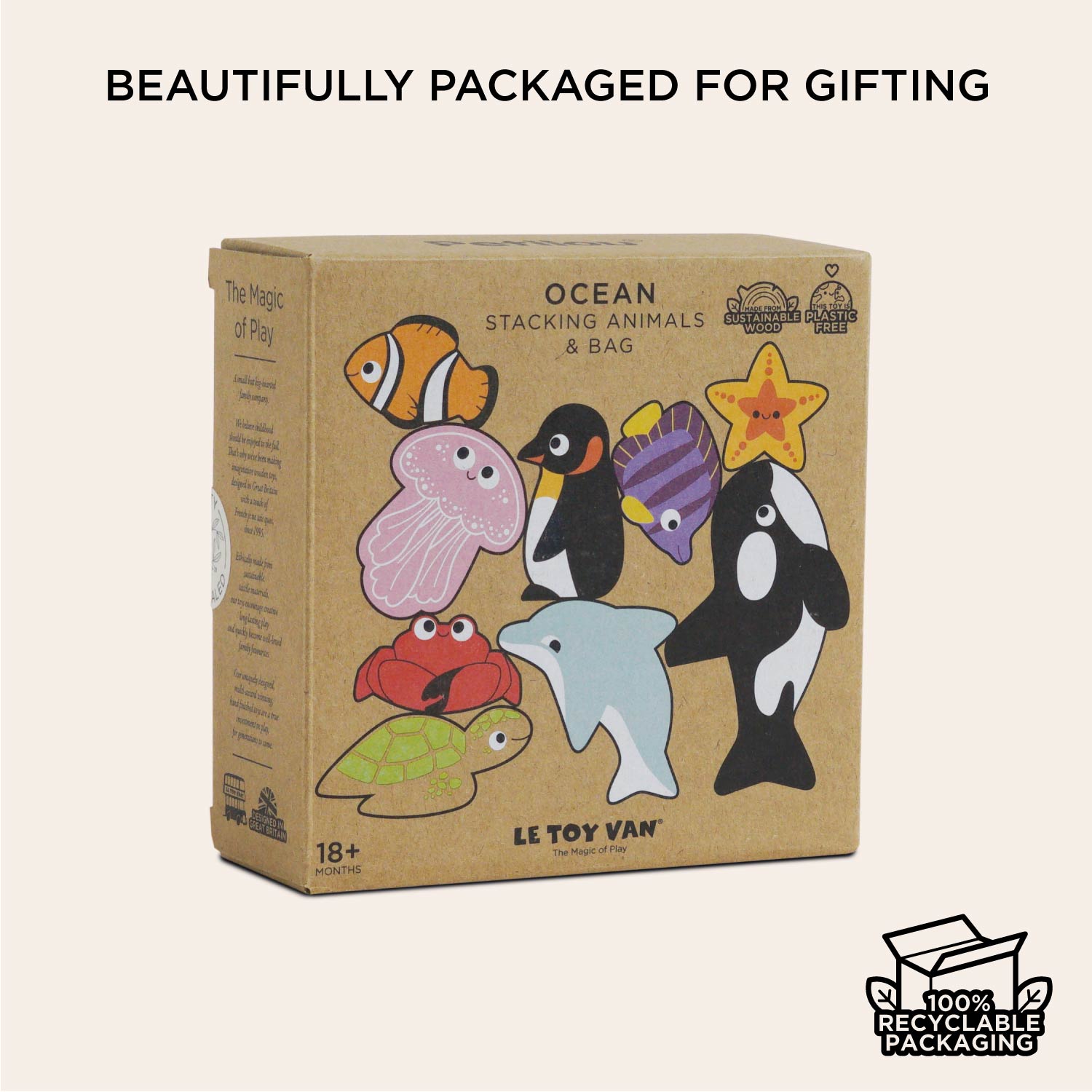 Ocean Life Stacking Animals & Bag - Toby Tiger UK