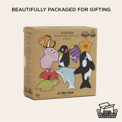 Ocean Life Stacking Animals & Bag - Toby Tiger UK