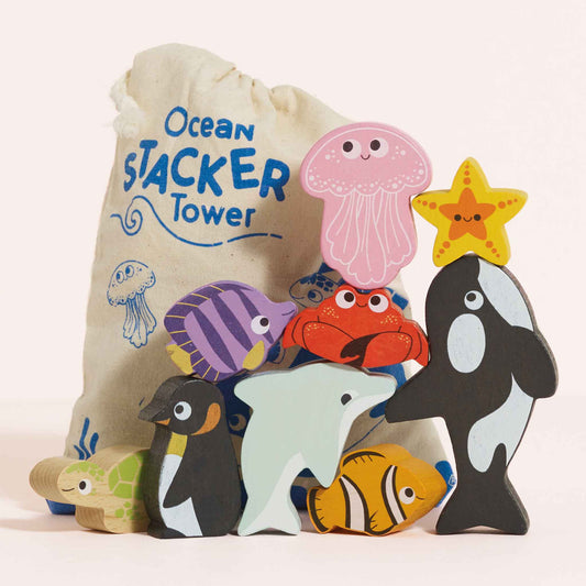 Ocean Life Stacking Animals & Bag - Toby Tiger UK