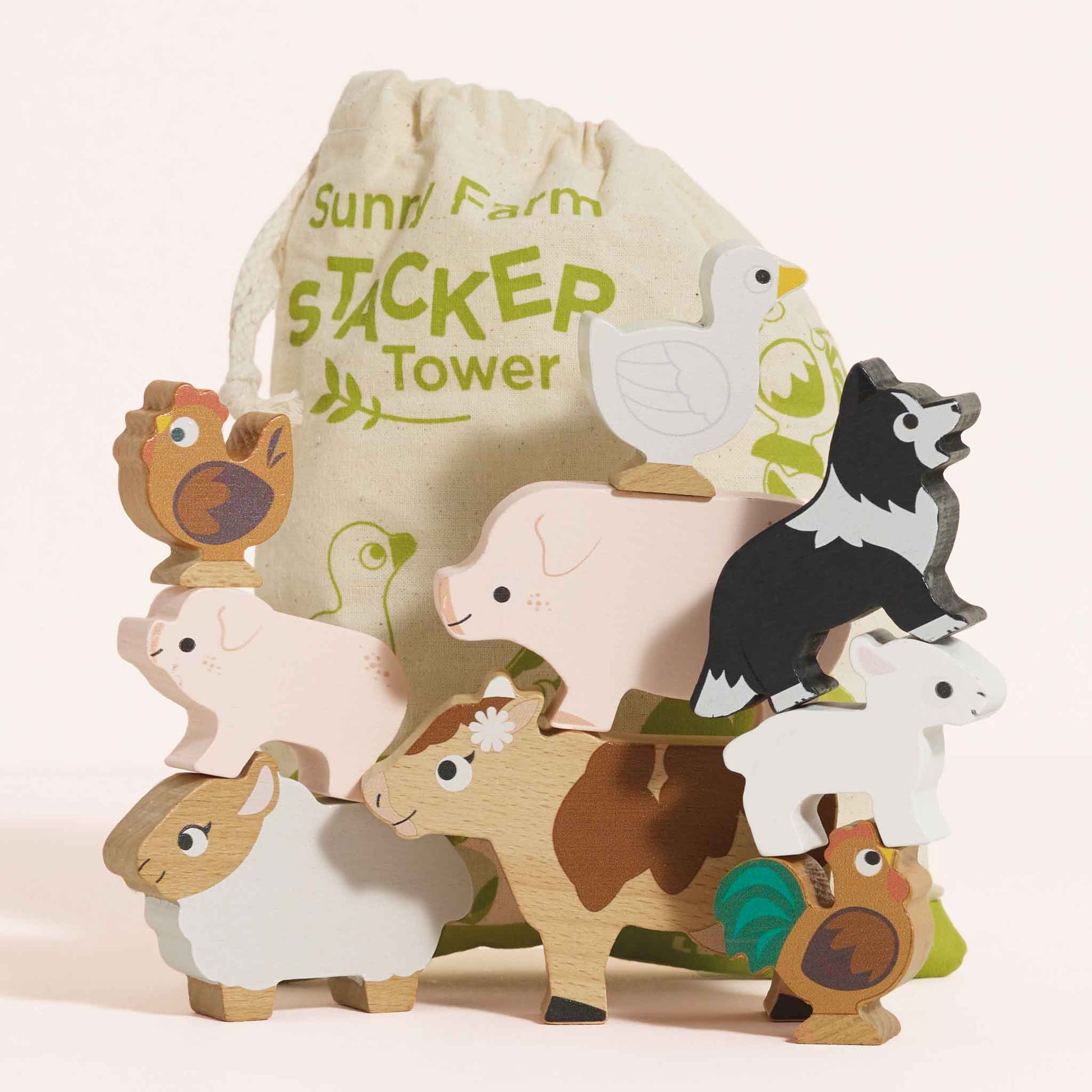 Farmyard Stacking Animals & Bag - Toby Tiger UK