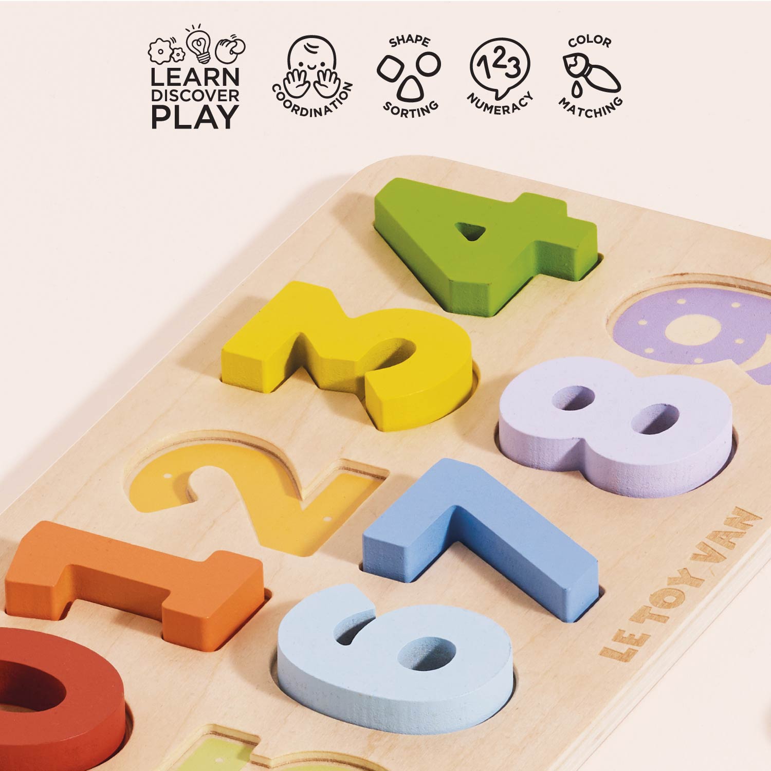 Counting Wooden Numbers Shape Sorter - Toby Tiger UK
