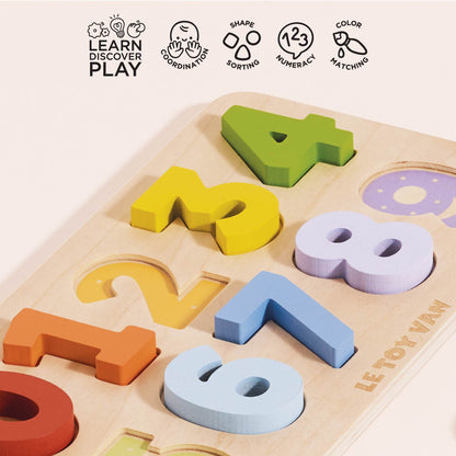 Counting Wooden Numbers Shape Sorter - Toby Tiger UK