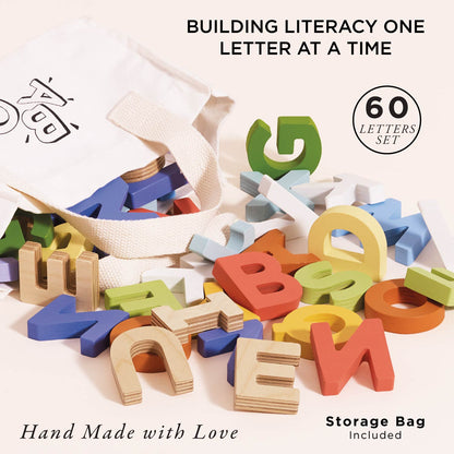Wooden Alphabet Set & Bag - Toby Tiger UK