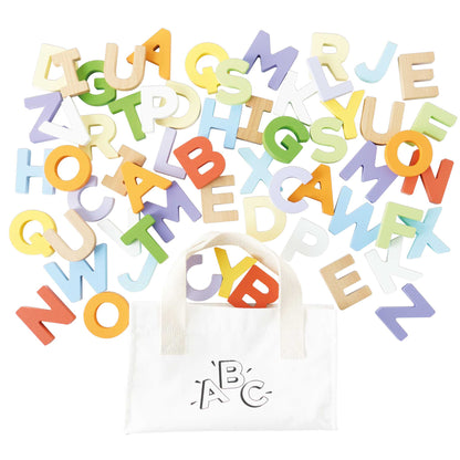 Wooden Alphabet Set & Bag - Toby Tiger UK