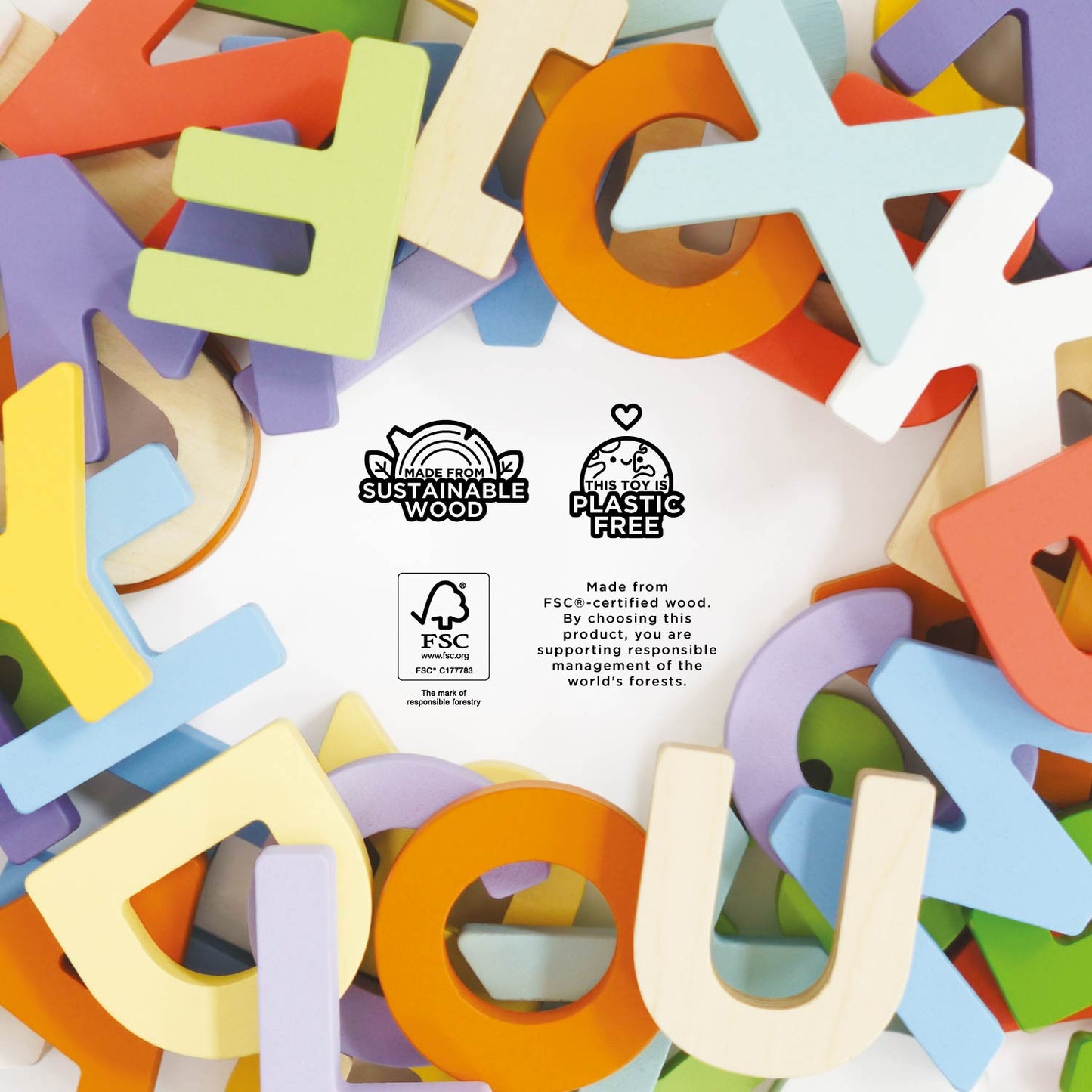 Wooden Alphabet Set & Bag - Toby Tiger UK