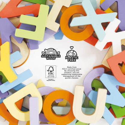 Wooden Alphabet Set & Bag - Toby Tiger UK