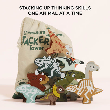 Jurassic Stacking Dinosaurs & Bag - Toby Tiger UK