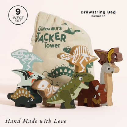 Jurassic Stacking Dinosaurs & Bag - Toby Tiger UK