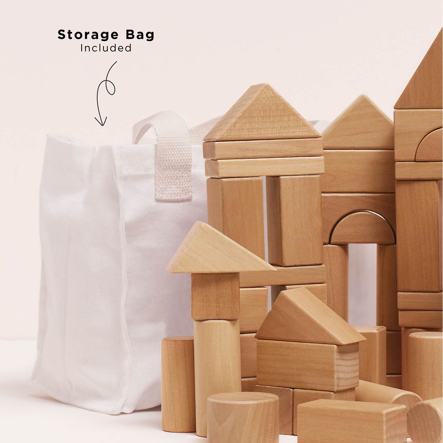 Natural Wood Building Blocks - Toby Tiger UK