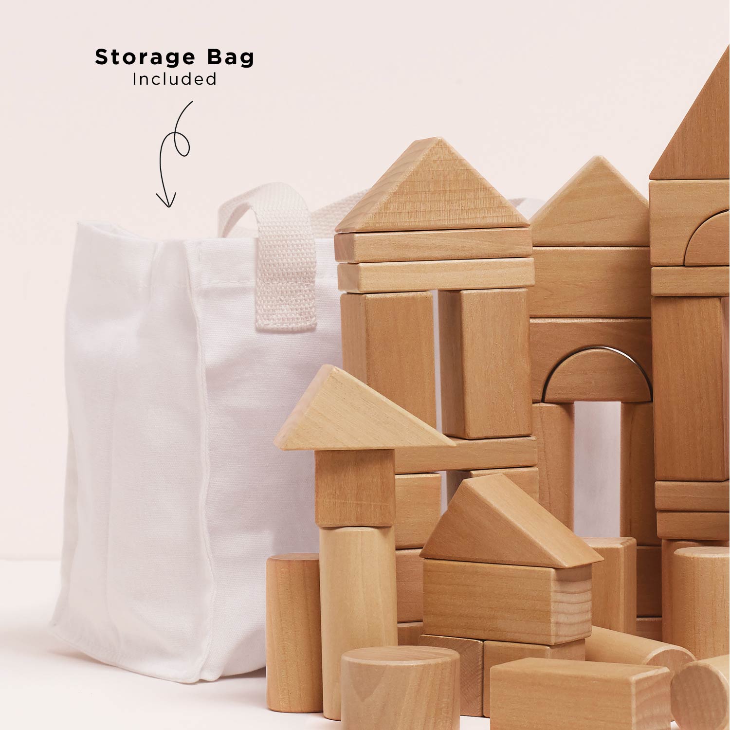 Natural Wood Building Blocks - Toby Tiger UK