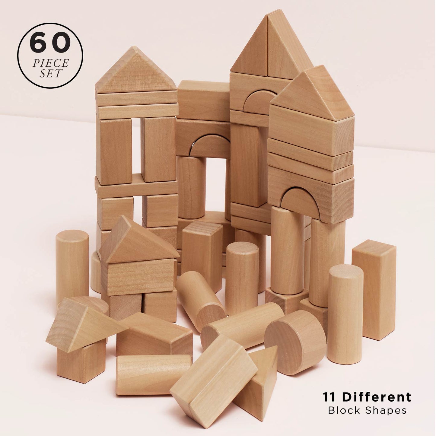 Natural Wood Building Blocks - Toby Tiger UK