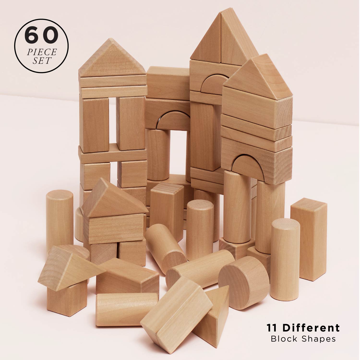 Natural Wood Building Blocks - Toby Tiger UK