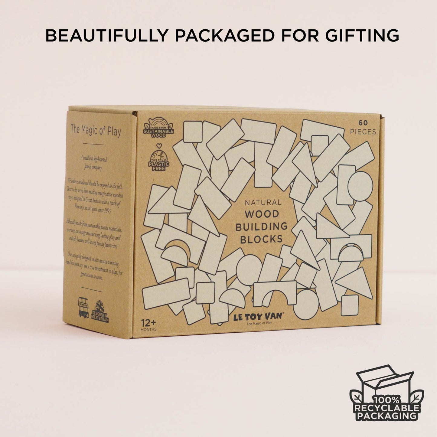 Natural Wood Building Blocks - Toby Tiger UK