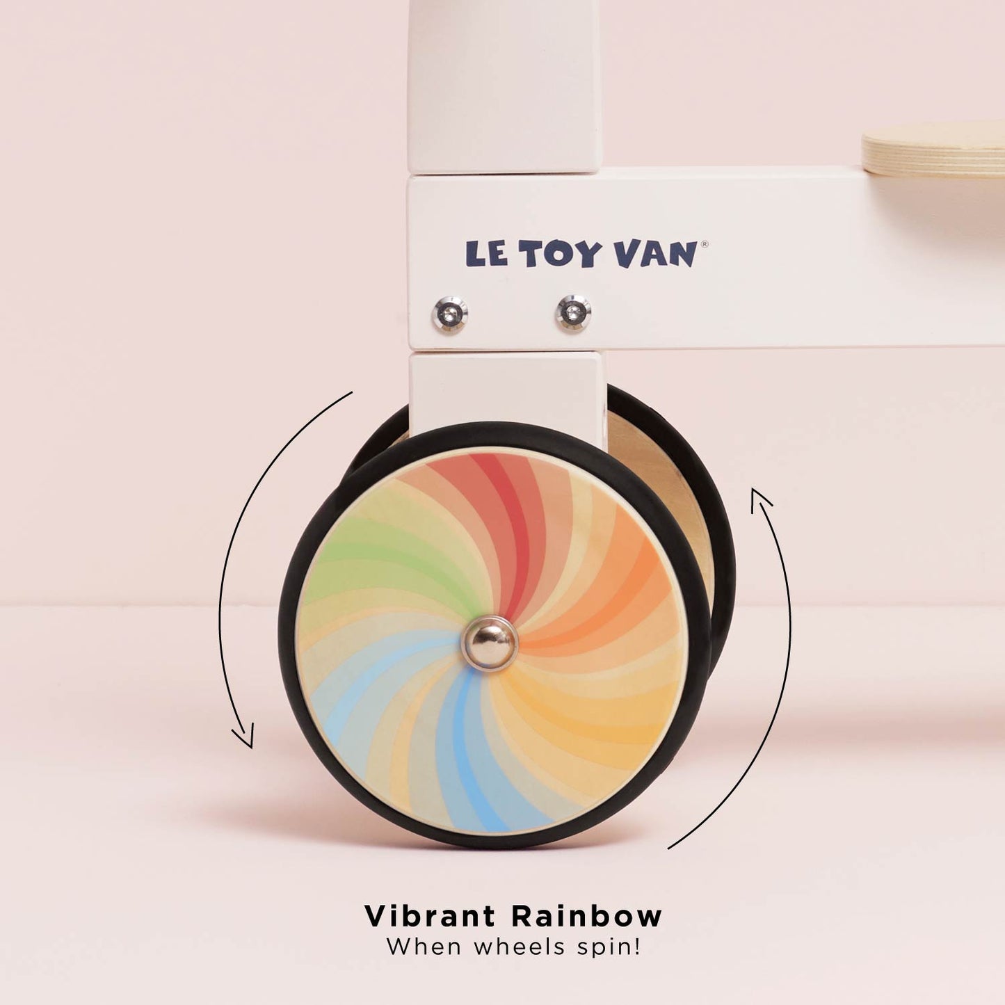 Wooden Rainbow Ride On Trike - Toby Tiger