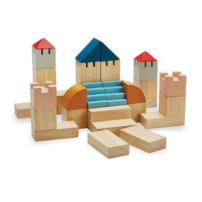 PlanToys Wooden Creative Building Blocks (Orchard Collection) - Toby Tiger