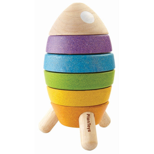 PlanToys Stacking Rocket - Toby Tiger