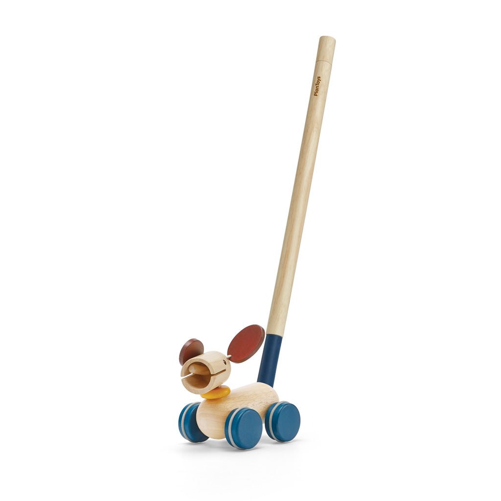 PlanToys Push & Pull Puppy - Toby Tiger