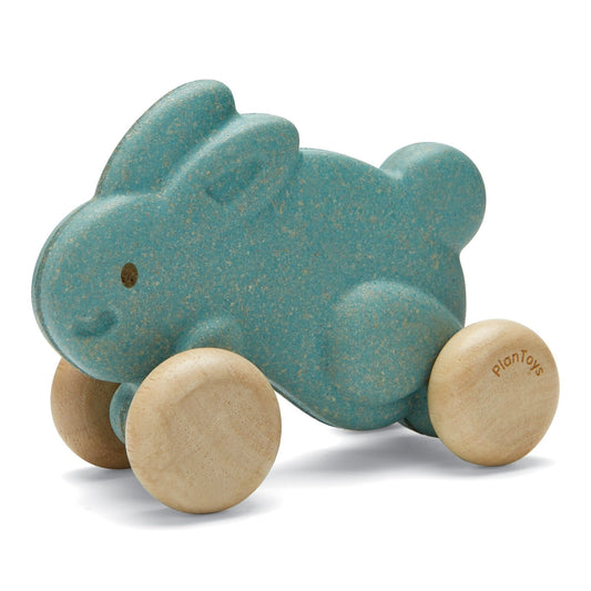 PlanToys Push Along Bunny - Blue - Toby Tiger