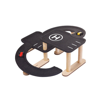 PlanToys Race 'n' Play Parking Garage - Toby Tiger
