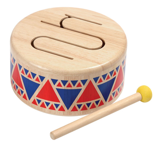 PlanToys Wooden Solid Drum Musical Toy - Toby Tiger