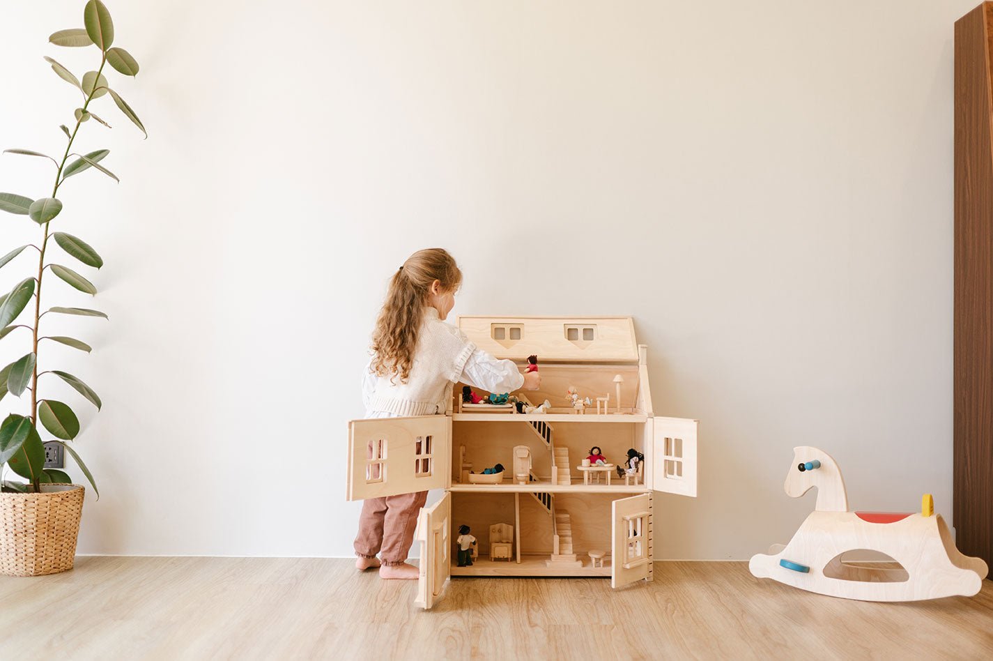 PlanToys Kitchen Set Classic Doll Furniture Set - Toby Tiger
