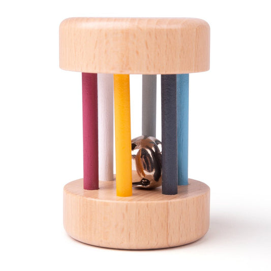 FSC® Certified Wooden Roll Rattle - Toby Tiger