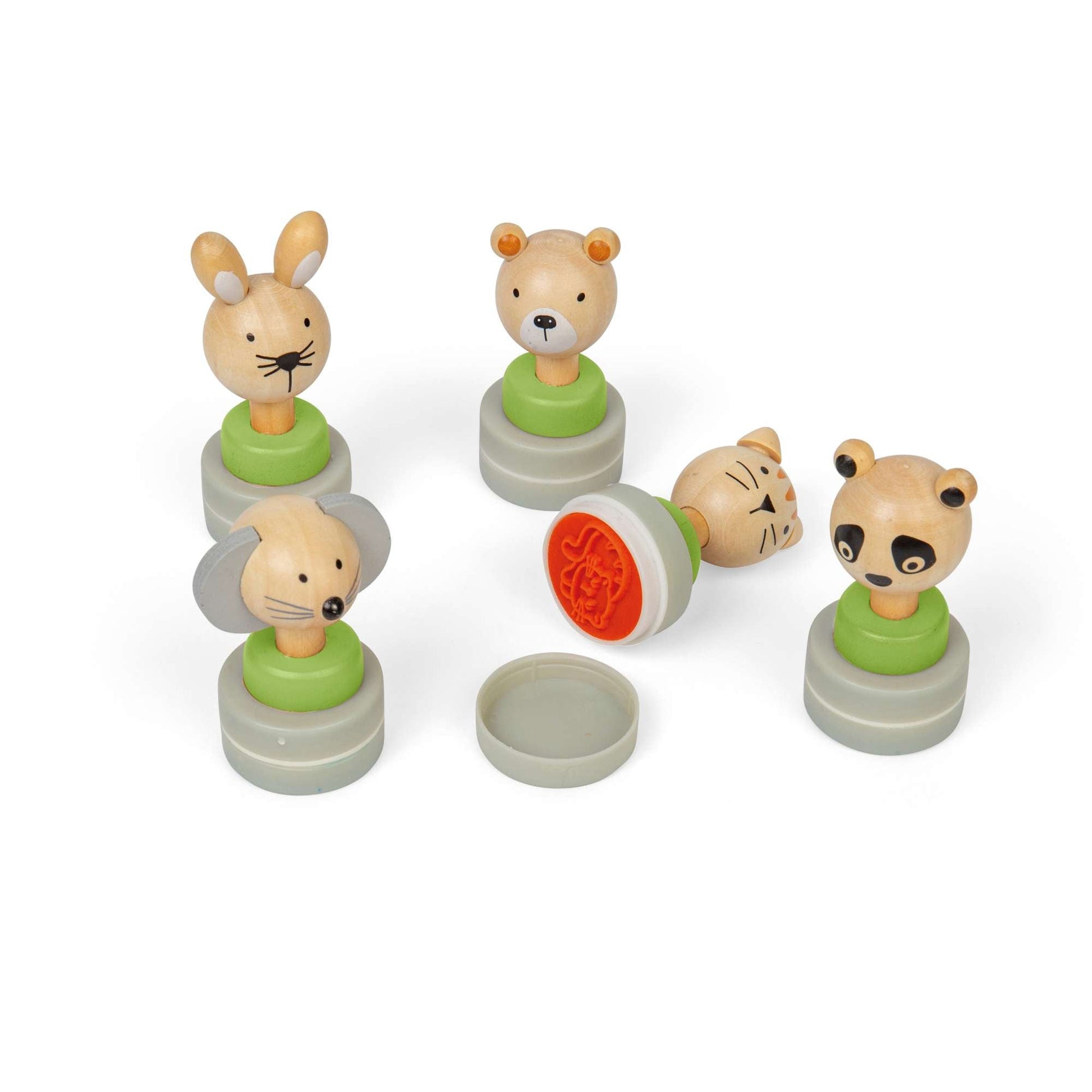 Wooden Ink Stampers (Pk 5) - Toby Tiger