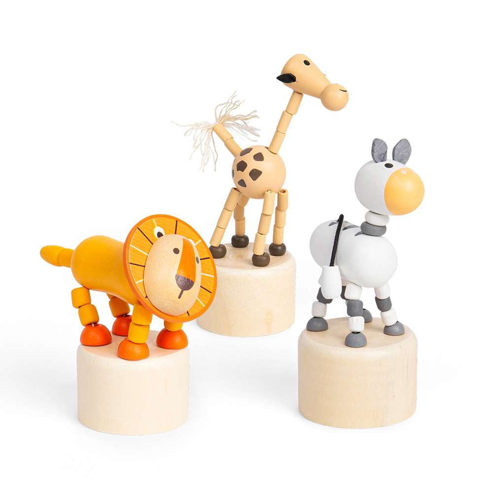 Animal Push Ups - Lion, Zebra, Giraffe (Pk 3) - Toby Tiger