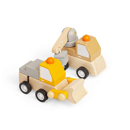 Wind Up Trucks - Crane, Digger (Pk 2) - Toby Tiger
