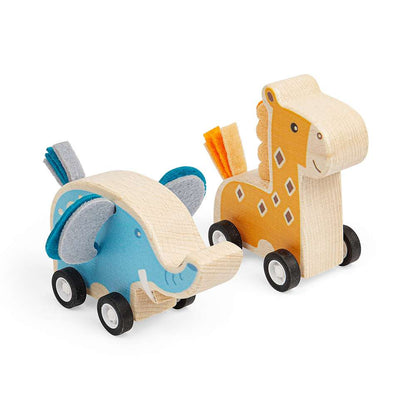 Animal Pull Backs - Elephant, Giraffe (Pk 2) - Toby Tiger