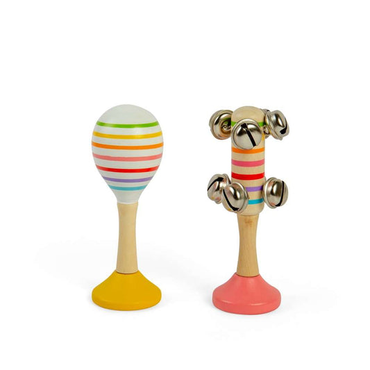 RETAIL Musical Shakers - Yellow + Pink - Toby Tiger