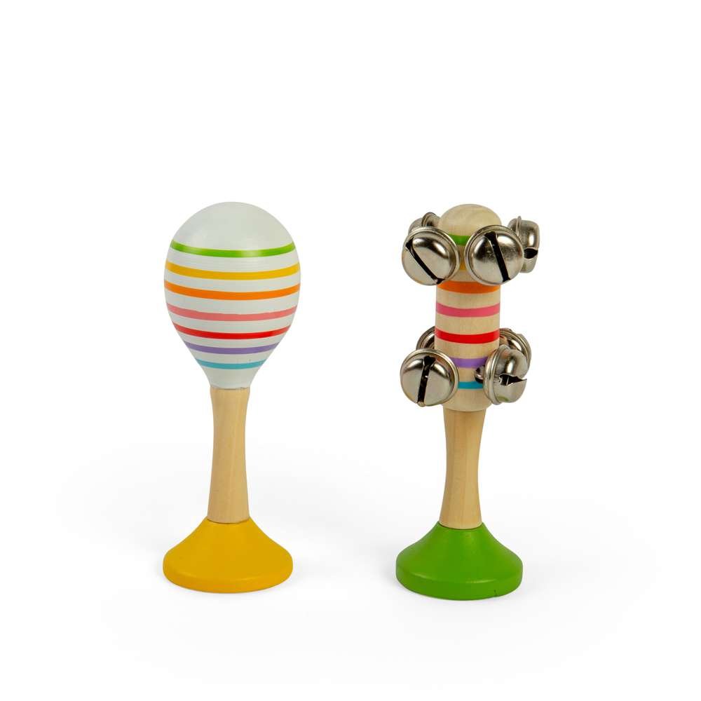 RETAIL Musical Shakers - Yellow + Green - Toby Tiger