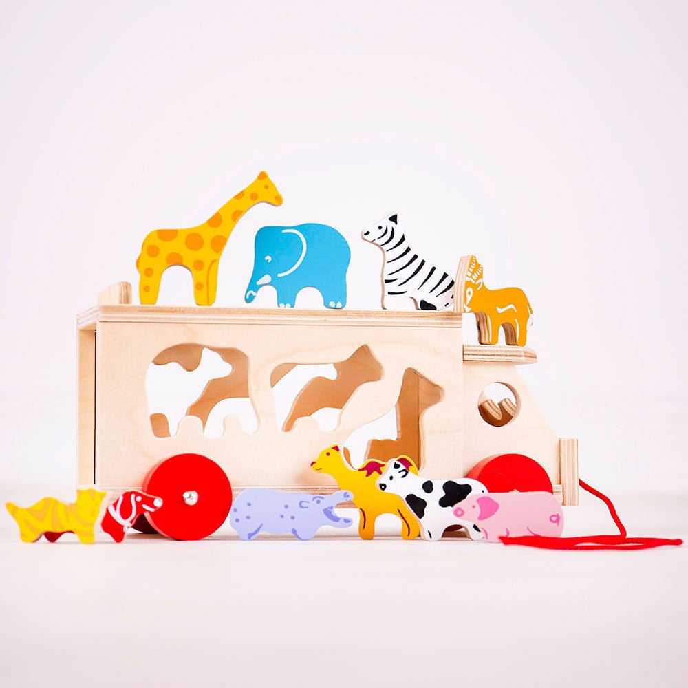 Animal Shape Lorry - Wooden Toy - Toby Tiger
