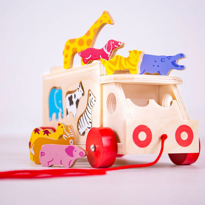 Animal Shape Lorry - Wooden Toy - Toby Tiger