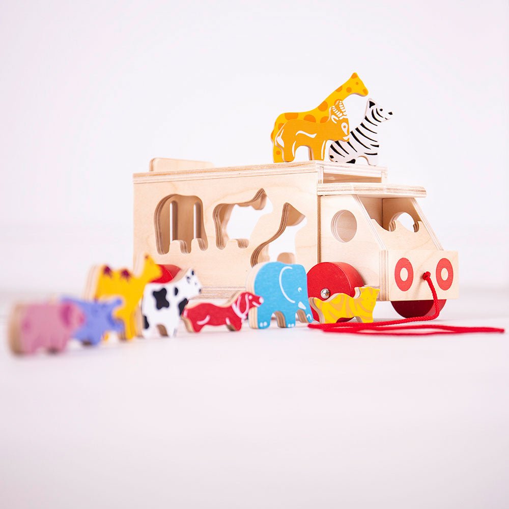 Animal Shape Lorry - Wooden Toy - Toby Tiger