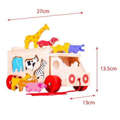 Animal Shape Lorry - Wooden Toy - Toby Tiger