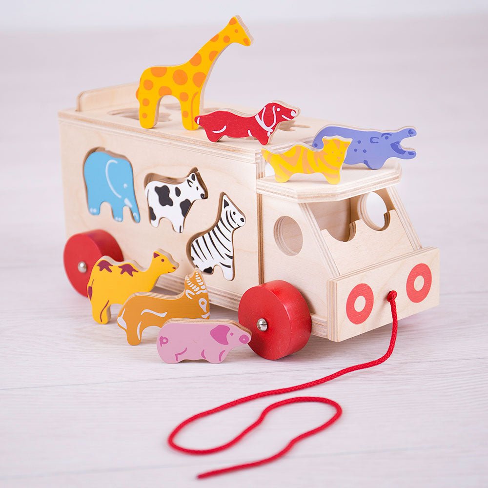 Animal Shape Lorry - Wooden Toy - Toby Tiger