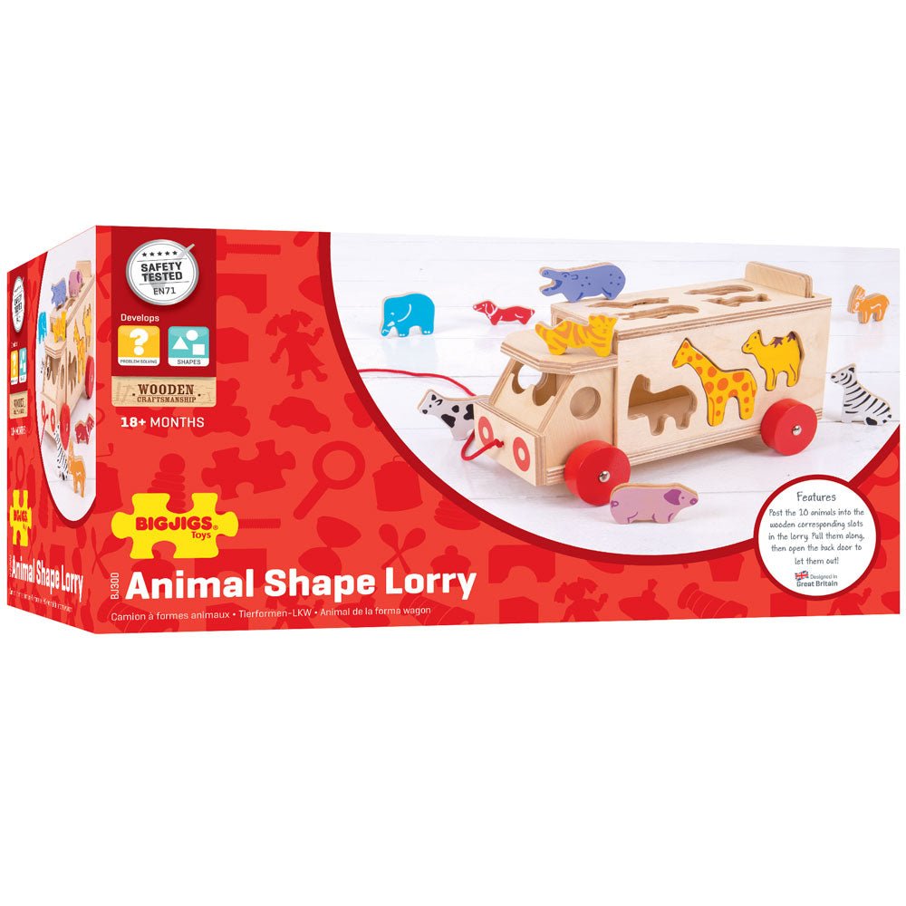 Animal Shape Lorry - Wooden Toy - Toby Tiger