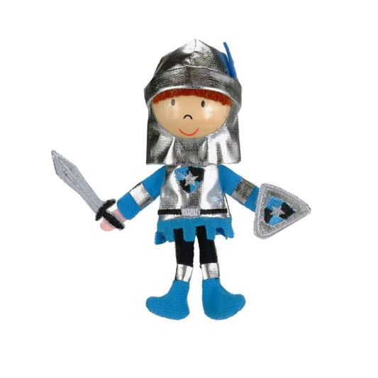 Blue Knight Finger Puppet - Toby Tiger